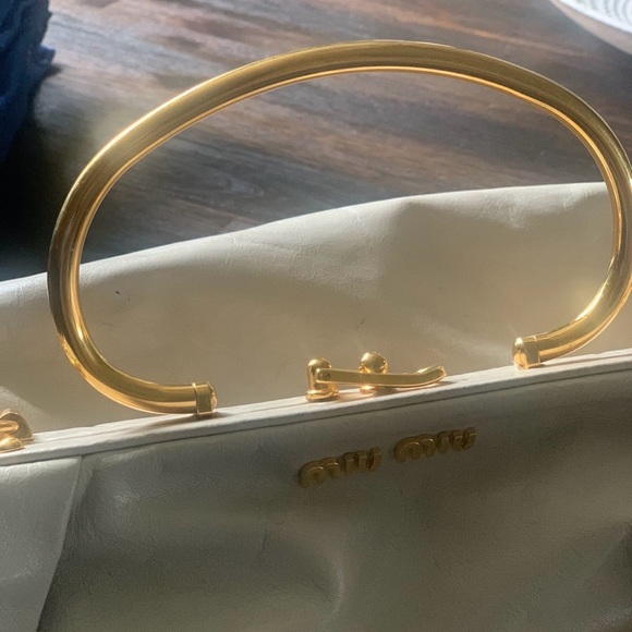 Miu Miu Gold Hardware Soft Calfskin Handbag - Picture 4 of 6